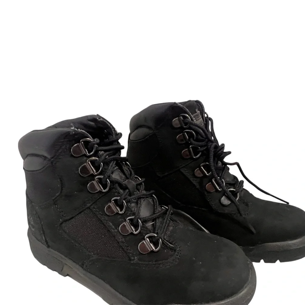 TIMBERLAND KIDS | 6inch black suede  boots boys size 13.5
